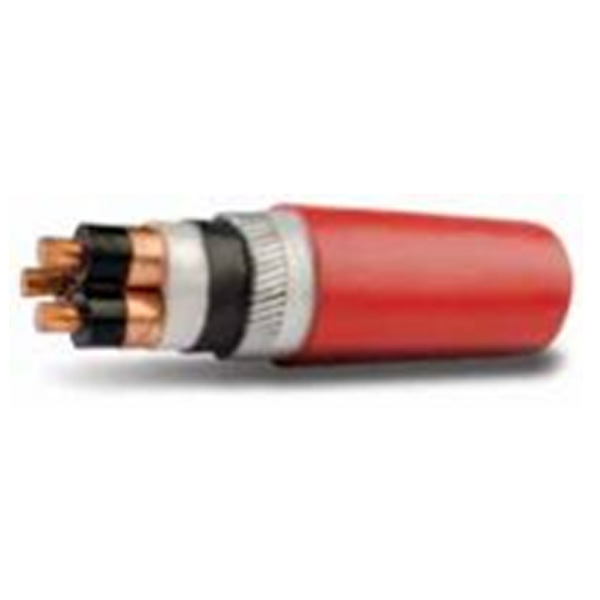 Three Core Cables, with stranded Circular copperor Aluminum conductors, XLPE insulated,  Steel wire armoured and PVC Sheath.